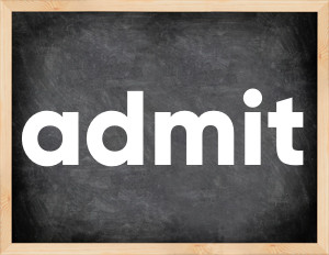 3 forms of the verb admit