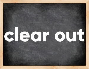 3 forms of the verb clear out