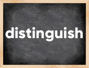 3 forms of the verb distinguish