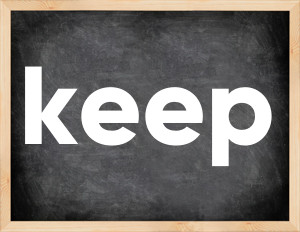 3 forms of the verb keep