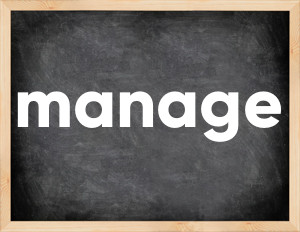 3 forms of the verb manage