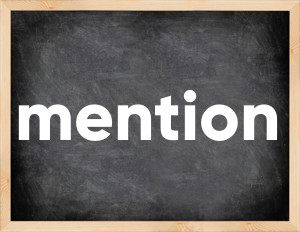 3 forms of the verb mention