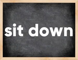 3 forms of the verb sit down in English
