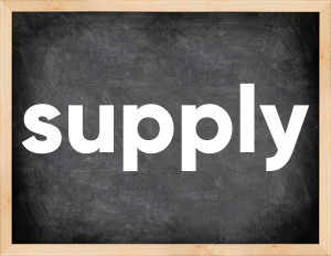 3 forms of the verb supply
