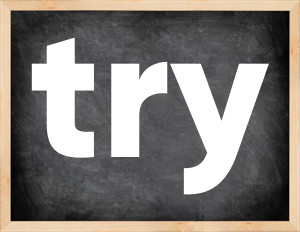 3 forms of the verb try in English